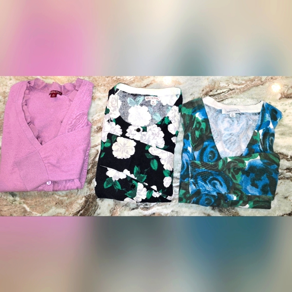 Lot of 3 Merona Women's Cardigan Sweaters Size XL